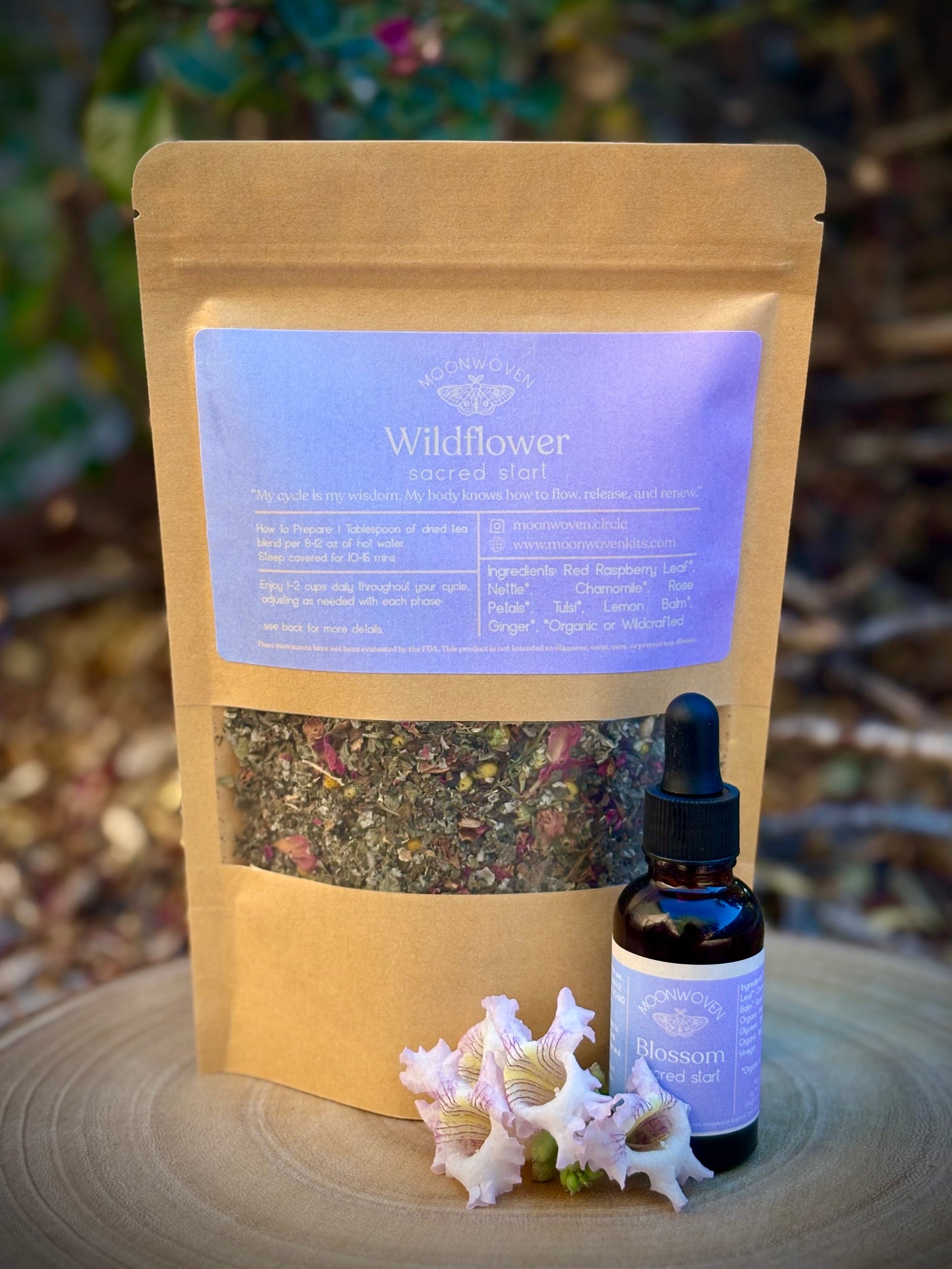 Herbal Tea & 2oz. Tincture Bundle - Sacred Start Support/Intro kit