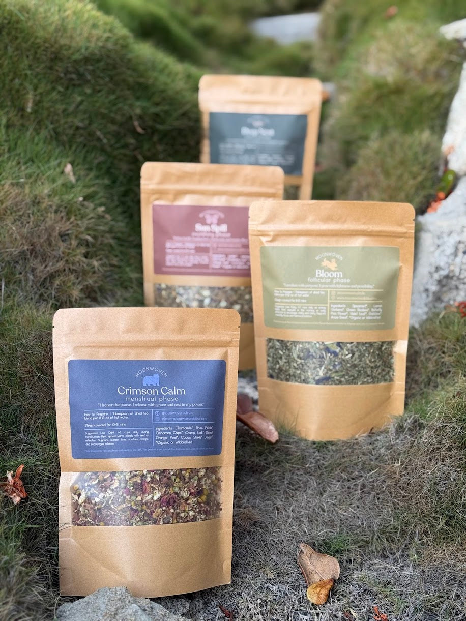 Herbal Cycle Syncing Teas - Menstrual, Follicular, Ovulatory, Luteal Support